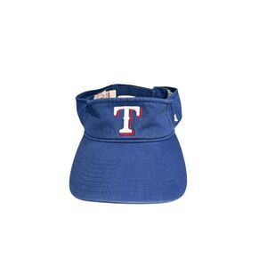 Texas Rangers Visor Hat Strapback Adjustable Blue Embroidered Logo '47 Brand